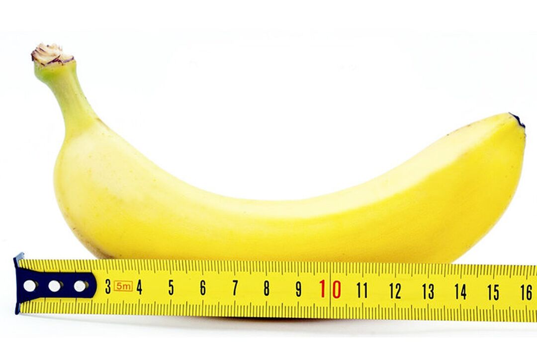 banana sa lenjirom simbolizuje merenje penisa nakon operacije